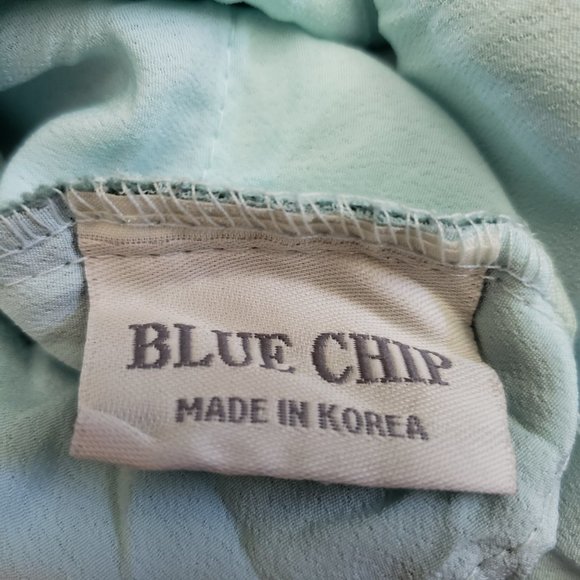 Blue Chip Mixed Media Ruffle Camisole Tank SZ S - Picture 8 of 9